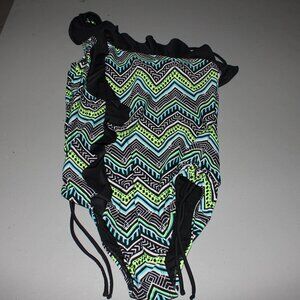 Green & Black 1 Pcs Justice Swimsuit Size 14